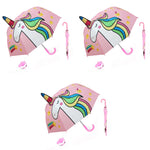 PALAY Unicorn Umbrella for Kids with 29 inch Canopy and 8 Fiber Ribs | 3D Ears Design