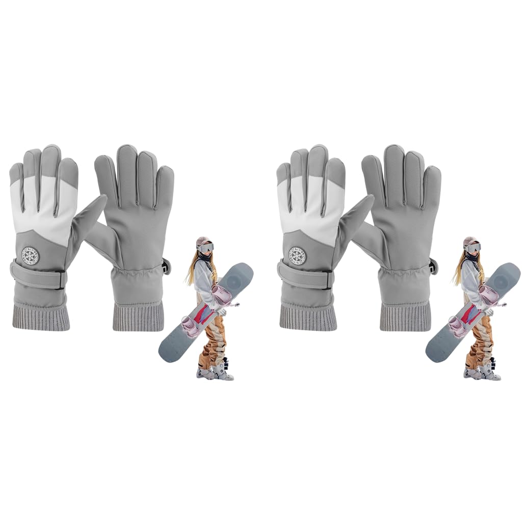 GUSTAVE® Winter Women Gloves Wool Fleece Liner Touchscreen Thermal Warm Outdoor Sports Thermo 2 PCS