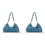 PALAY Gym Bag for Travel and Fitness with Shoe Compartment and Waterproof Nylon Blue 2 PCS