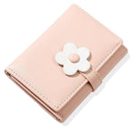 PALAY® Girls Wallet Women Wallet Pu Leather Card Holder Girls Wallet Cute Flower Snap Button Wallet With Lovely Heart Shaped Photo Window Gift Wallet For Girls Christmas Gift, Pink