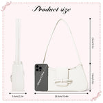 PALAY Shoulder Bag for Women featuring Bow Charm and Snap & Zipper Closure | 27x14cm Patent Leather