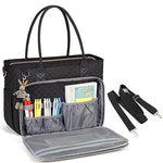 PALAY® Tote Bag for Woman Teacher 15.6 inch Laptop Work Bags Professional Computer Messenger with Insulated Pocket Laptop Briefcase for Office, College, Nursing