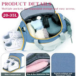 PALAY® Travel Bags for Luggage Multi Pocket Sports Duffle Women with Wet Shoe Compartment Weekender Overnight Gym 2PCS