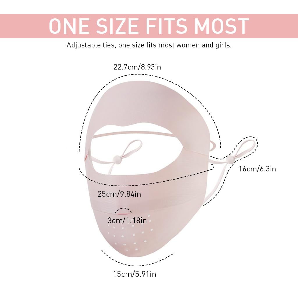 PALAY Face Mask for Sun Protection with UPF 50+ Coverage featuring Ice Silk Fabric for Women | Ideal for Biking Running and Hiking