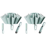 PALAY Large Umbrella for Travel and Outdoor Use with 20 Dual Ribs & Carabiner Handle | Mint Green 99% UV Shield