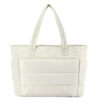 PALAY Fashion Tote Bag for Women with 15.6 in Laptop Compartment and Quilted Design | Soft Polyester Handbag for Work and Travel