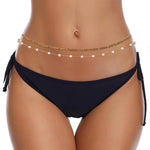 PALAY Pearl Waist Chain for Women featuring 2 Layered Design & 26 42in Adjustable Fit | Gold Plated Belly Jewelry