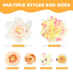 PALAY Flower Hair Clips for Women with Secure Alligator Clips and 12 Chiffon Roses | Wedding and Daily Hairstyles