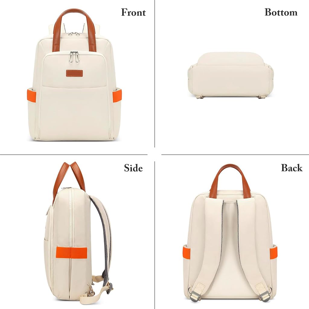 PALAY® Laptop Backpack for Women Fashion Casual Backpack 15.6 inches Laptop Backpack with Handle Double Layer Waterproof Oxford Cloth Travel Backpack Office Laptop Bag, 30x12x41cm