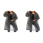 PALAY Rain Coat for Outdoor Use featuring Snap Button Closure and 56.2 in Length | Black EVA Pack for Men and Women