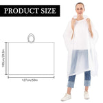 PALAY Reusable EVA Raincoats for Camping and Hiking featuring Drawstring Hood | One Size 50 in