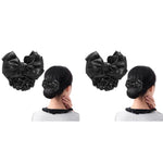 PALAY Hair Bun Nets Clip with Lace Bow for Work or Daily Wear | 2 PCS Women Accessory