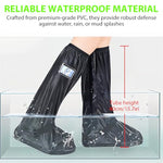 PALAY® Rain Shoes Cover Waterproof Shoe Covers for Men Women Reusable PVC for Rainy Season Non-Slip TPE Sole Boots with Elastic Design Outdoor Footwear Protector Monsoon XL 3 PCS