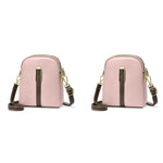 PALAY Sling Bag for Women featuring Double Layer Compartments with PU Material Pink 2PCS