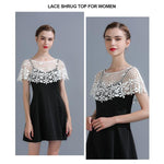 PALAY Lace Shawl Poncho Cape for Women featuring Floral Hollow Out Knit | Elegant White Wrap