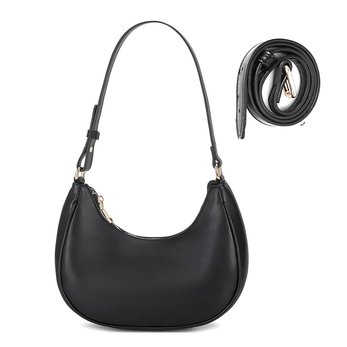 PALAY PU Hobo Bag for Women with Zip-up Closure and 24x7.5x25cm Compact Design | Evening & Casual Use