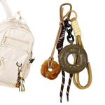 PALAY Bag Charm for Handbags featuring PU Doughnut and Bread Pendants with Nylon Rope | Cute Gift for Women and Girls