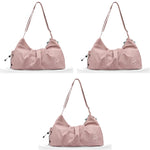 PALAY Women Gym Bag for Travel and Fitness with Shoe Compartment and Waterproof Nylon | Pink 3 PCS Set