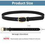 PALAY Waist Belt for Women featuring Golden Alloy Buckle and PU Leather Black Design 40 in
