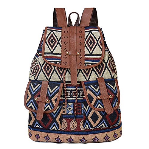 PALAY Bohemian Laptop Backpack for Travel and School featuring 38×33×9cm Size | Massage Cushioned Straps