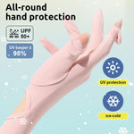 PALAY Sun Protection Gloves for Women with Non Slip Palm and Wrist Opening | 3 Pairs Pink