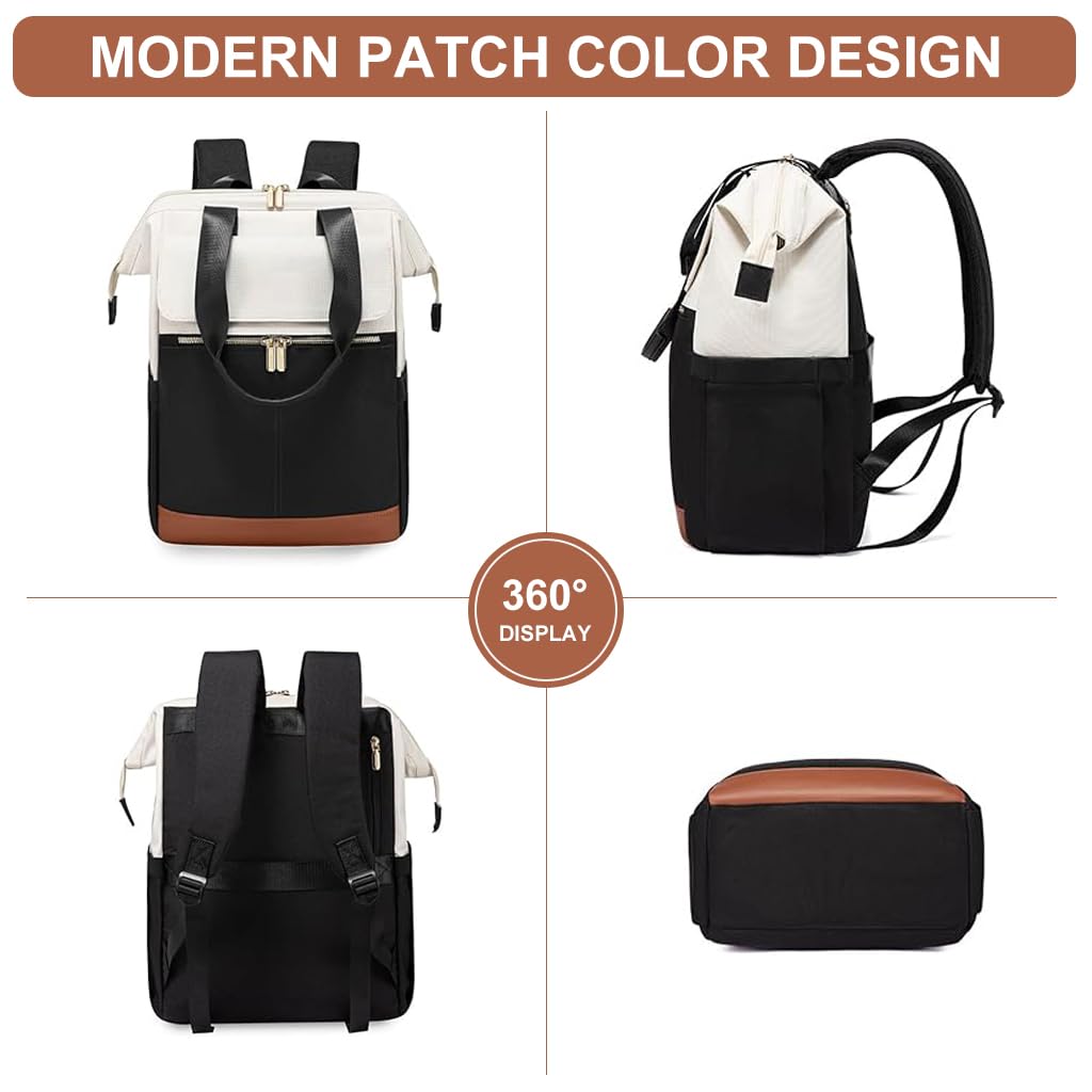 PALAY Laptop Backpack for Women 15.6 Inch with Dual Zipper and Wide Open Design | Oxford Cloth Travel Bag