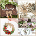 PALAY® 4 Rolls 13.12ft Jute Rope Burlap Ribbon Lace 32.8ft Hemp for Craft Gift Wrapping Event Wedding Decorations Packing Materials Natural Fabric Roll 2PCS