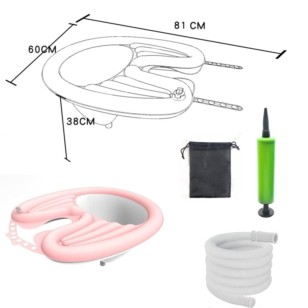 PALAY Inflatable Hair Washing Basin for Bedridden and Elderly with Drain Pipe and Adjustable Buckle