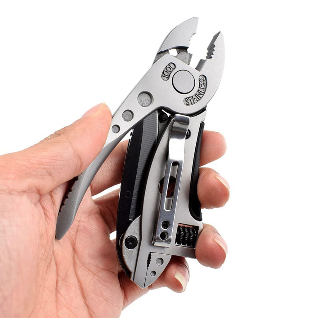 PALAY® Pocket Pliers & Wrench Screwdriver Set for Household Patio Outdoor Daily Use, Multitool with Safety Lock and Clip -4 in 1