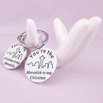 PALAY Key Chains for Bikes and Best Friends featuring Stainless Steel 2pcs Set | Gift for Grey’s Anatomy Fans