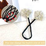 PALAY® 2pcs Magic Hair Bun Maker for Hair Mermaid Tail Rhinestone Bun Accessories for Women Elegant Accessories Women Flower Twist Shaper Medium Thick