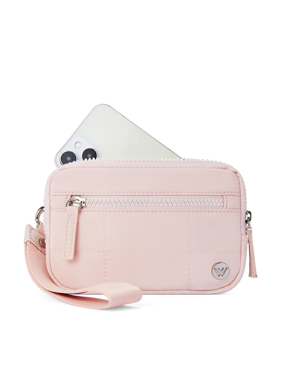 PALAY® Wristlet Wallets for Women Nylon Quilted Wallet with 3 Zipper Purse for Travel