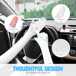 PALAY® 2 Pairs Sun Protection Gloves for Women Men Non-Slip Touch Screen Arm Sleeves Breathable Silk Cooling UV Protection Hand Sleeves Full Arm Hand Gloves for Bike Riding, Driving, Cycling - White