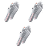 PALAY Hand Gloves for Bike Riding with Non Slip Touch Screen Design and UPF 50 Plus Sun Protection | 3PCS Grey for Women