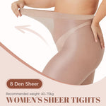 PALAY Sheer Tights for Women featuring Control Top Support and 85% Nylon 15% Spandex | Glossy Nude Finish