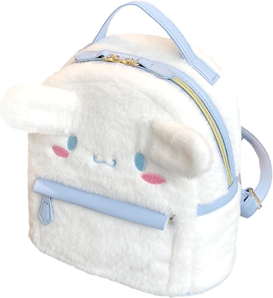 PALAY® Cute Backpack for Girls Kawaii Girls Backpack Small Plush Backpack Cute Sanrio Cinnamoroll Bag with Handle Birthday Gift Christmas Gift for Girls, 23x24x12cm