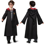 PALAY® Gryffindor Costume Set Halloween Costume Set of 5Pcs Magic Harry Pottery Costume Set with Glasses, Magic Wand, Robe, Scarf, Tie, Cosplay Costume For Kids 125-135 cm