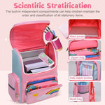 PALAY® Unicorn Backpack Combo for Girls, Water-Resistant School Bag & Cartoon Bookbag, Stylish Durable Set for Kids 6-12 Years, Ideal for School, Journaling, Crafts, Birthday & Rakhi Gift