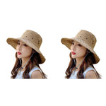 PALAY Bucket Hat for Women with Reversible Solid and Letter Print Design | 2PCS Cotton Khaki