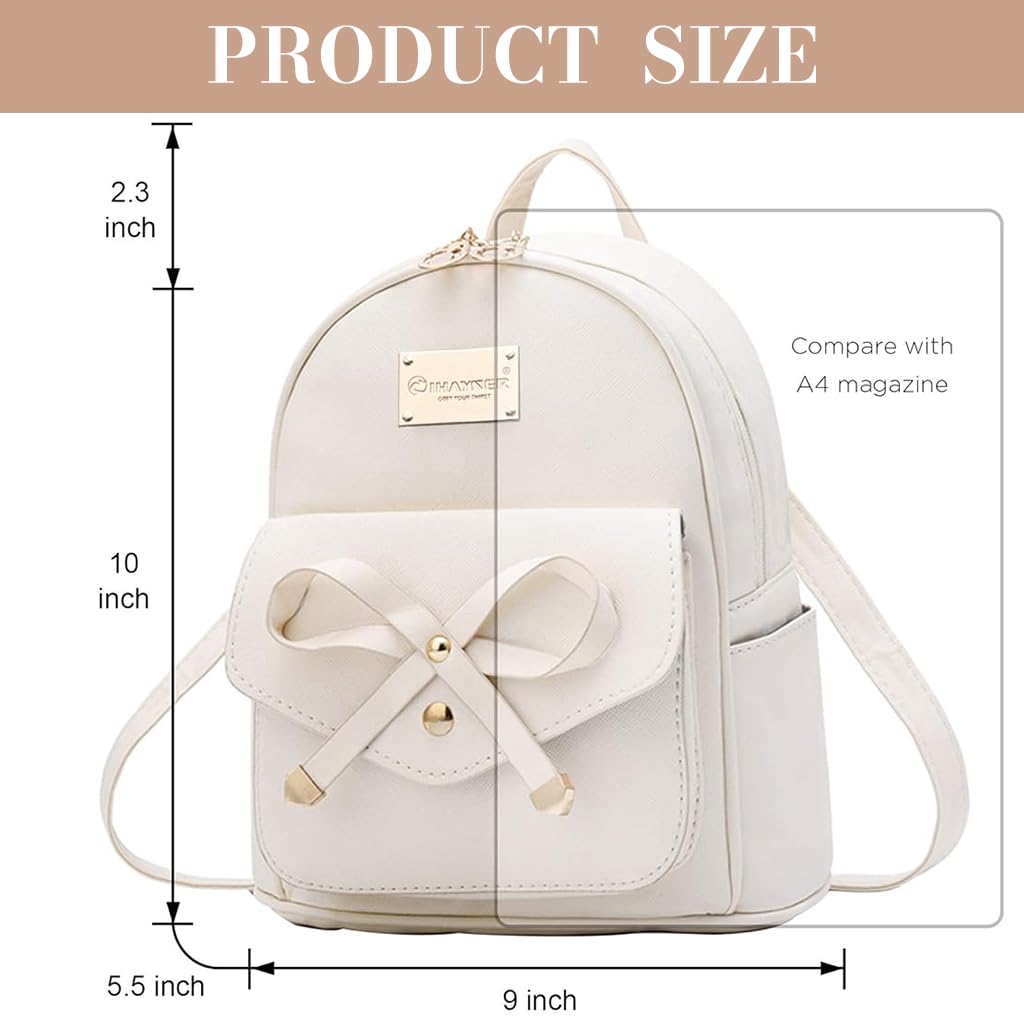 PALAY Women's Small Backpack for Travel with Three Compartments 28x14x32 cm | Waterproof Oxford Cloth Quilted Design