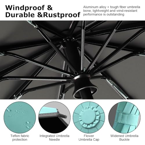 PALAY® 2 Pack Big Umbrella for Men Women with Reflective Strap