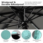 PALAY® 2 Pack Big Umbrella for Men Women with Reflective Strap