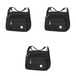 PALAY Womens Crossbody Bag featuring Multipocket Design and Adjustable Strap Black 25x21x10cm