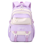PALAY School Backpack for Girls with Dual Handles and Breathable Back Support | Purple Travel Bag