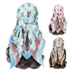 PALAY® 3PCS 35 In Square Head Scarf for Women Fashion Printed Headscarf Polyester Ice Silk Satin Scarf Scarves Elegant Neck Scarves