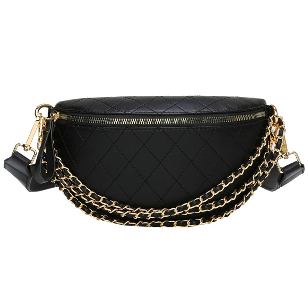 PALAY Sling Bag for Women with 24×9×14 cm Capacity and Adjustable Wide Shoulder Strap | Black PU Leather Crossbody