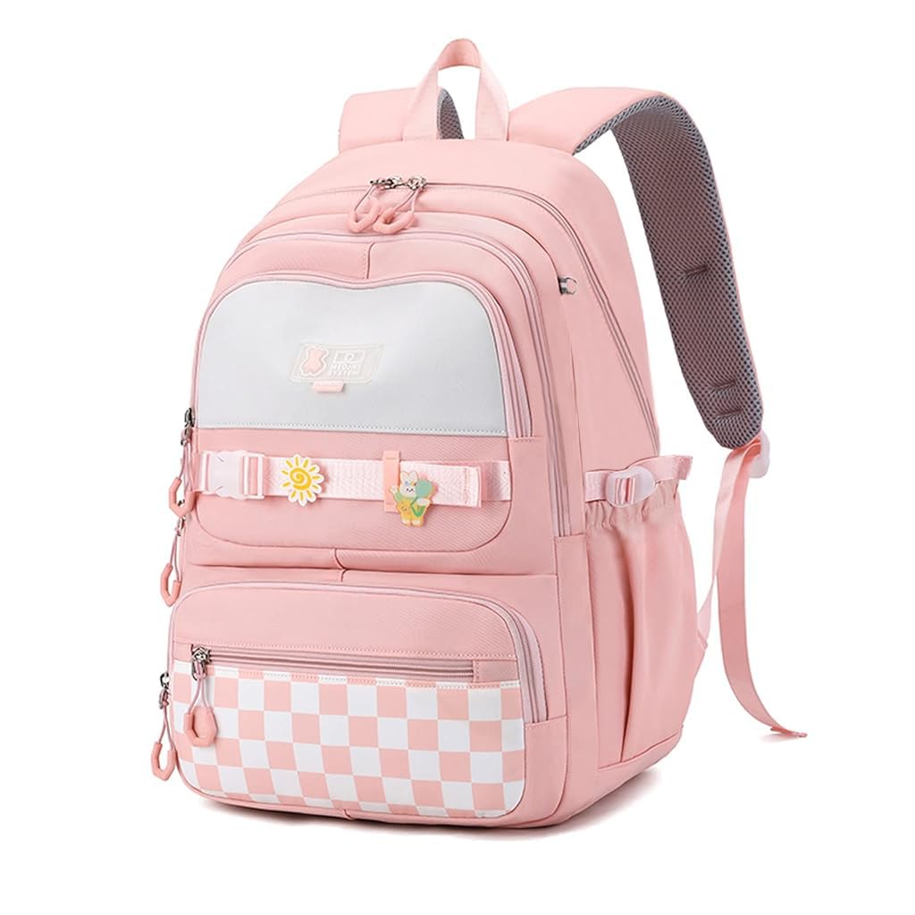 PALAY School Backpack for Students with 15.6 in Laptop Compartment and Padded Straps | Waterproof Oxford Cloth Design for Girls