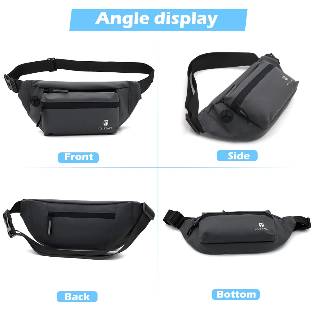 PALAY® Waist Bag for Men Women with Adjustable Strap, Waterproof Chest Bag Large Fanny Pack Bum Bag for Hiking Travel Camping Running Sports Outdoors