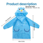 PALAY Raincoat for Kids with Drawstring Hood and Elastic Cuffs 2Pcs Set | Bright Blue and Green for 3–7 Years