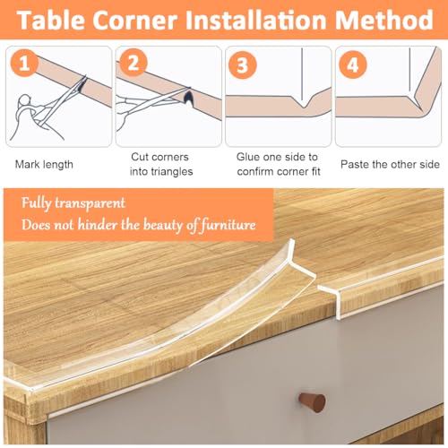 PALAY® Protector de Borde A Prueba de Bebé para Bebé de 2m, Tira Protectora de Borde Transparente, Cinta Protectora de Borde Afilado, Parachoques de Esquina para Muebles, Fundas para Riel